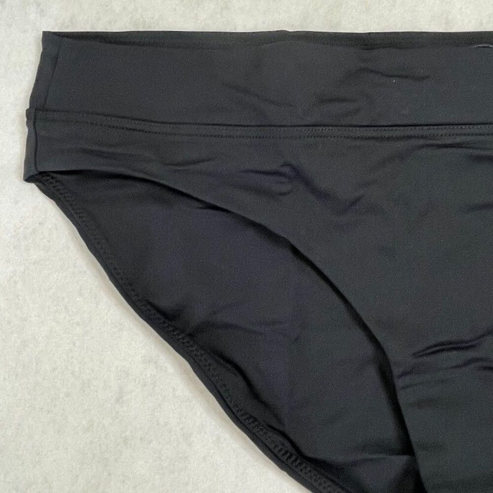 prAna Black Bikini Bottom Womens Small Mid Rise Modest Beach Vacation NEW! - Picture 4 of 13